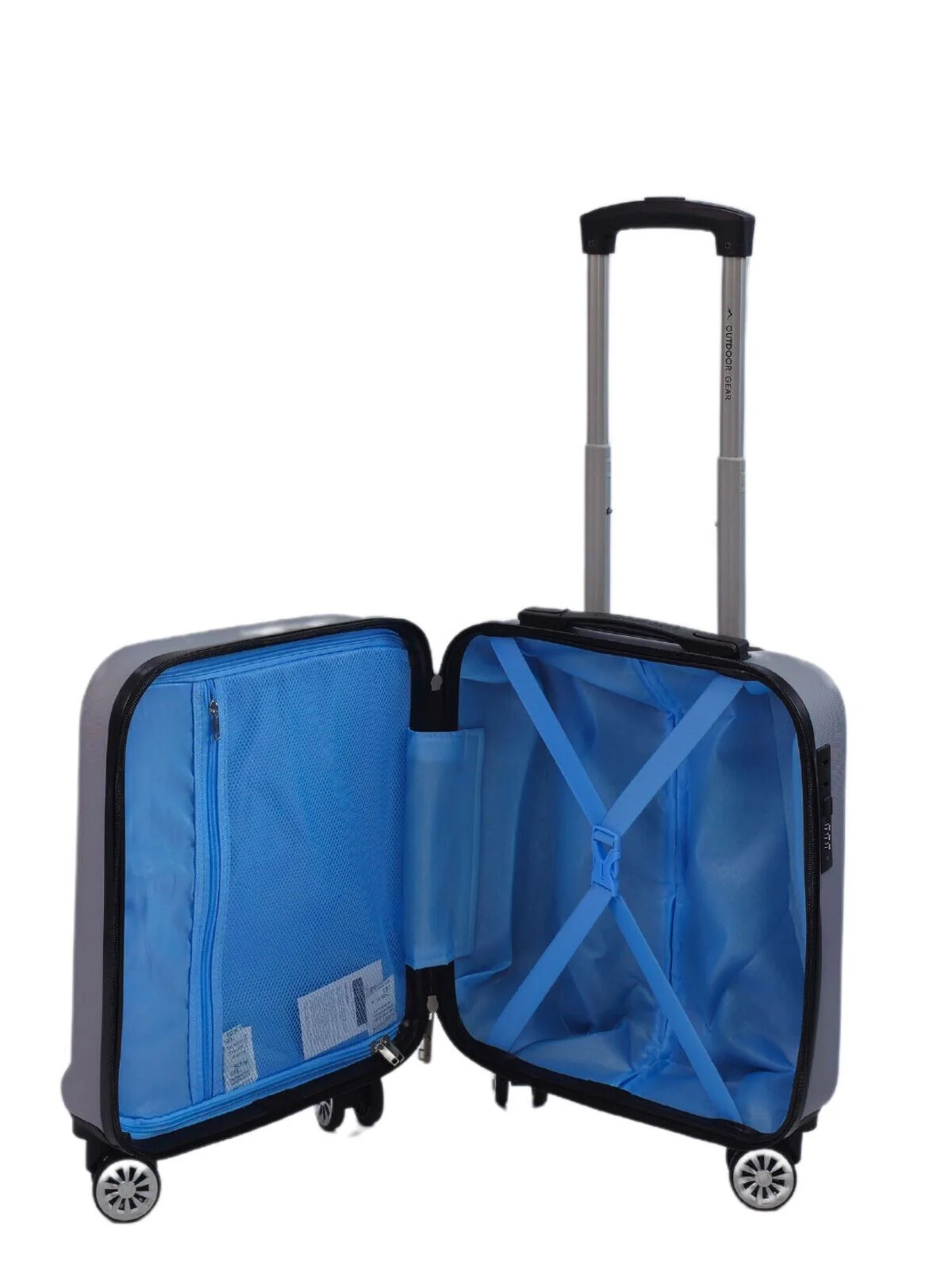 Alsager Underseat Hard Shell Suitcase in Silver - Image 4