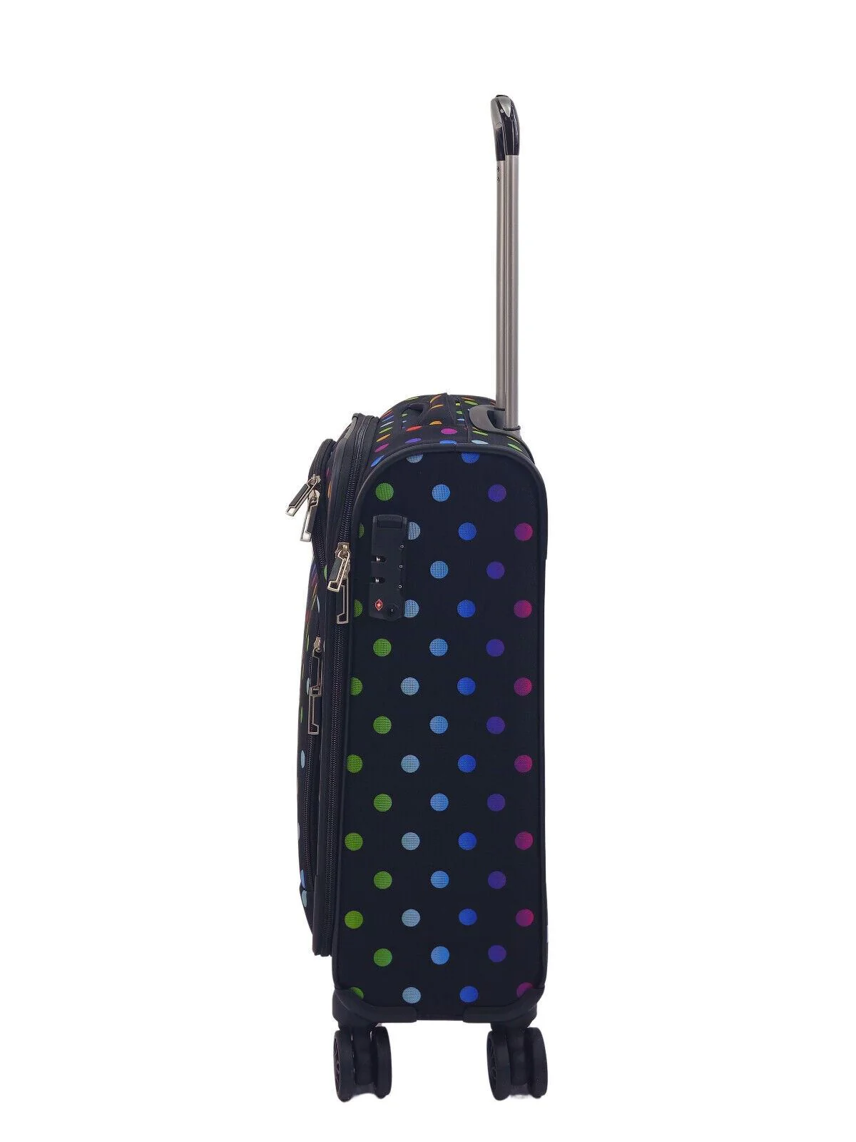 Ashbourne Cabin Soft Shell Suitcase in Dots - Image 3
