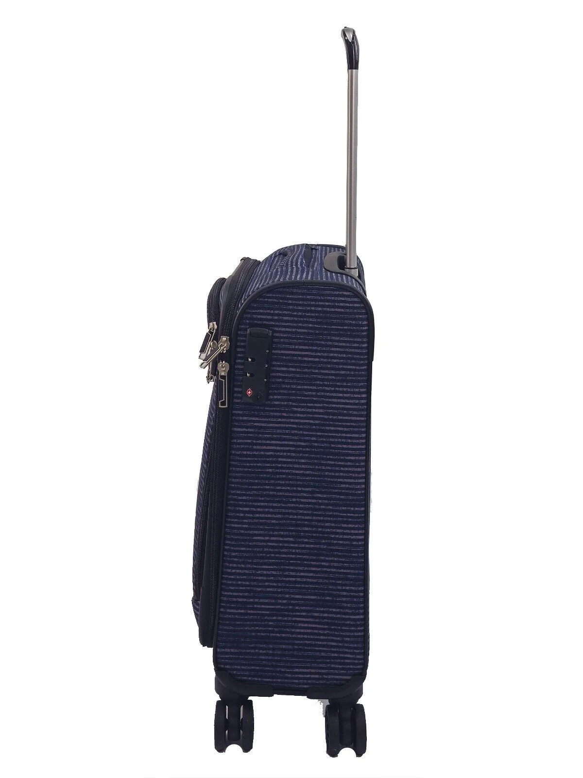 Ashbourne Cabin Soft Shell Suitcase in Lines - Image 3