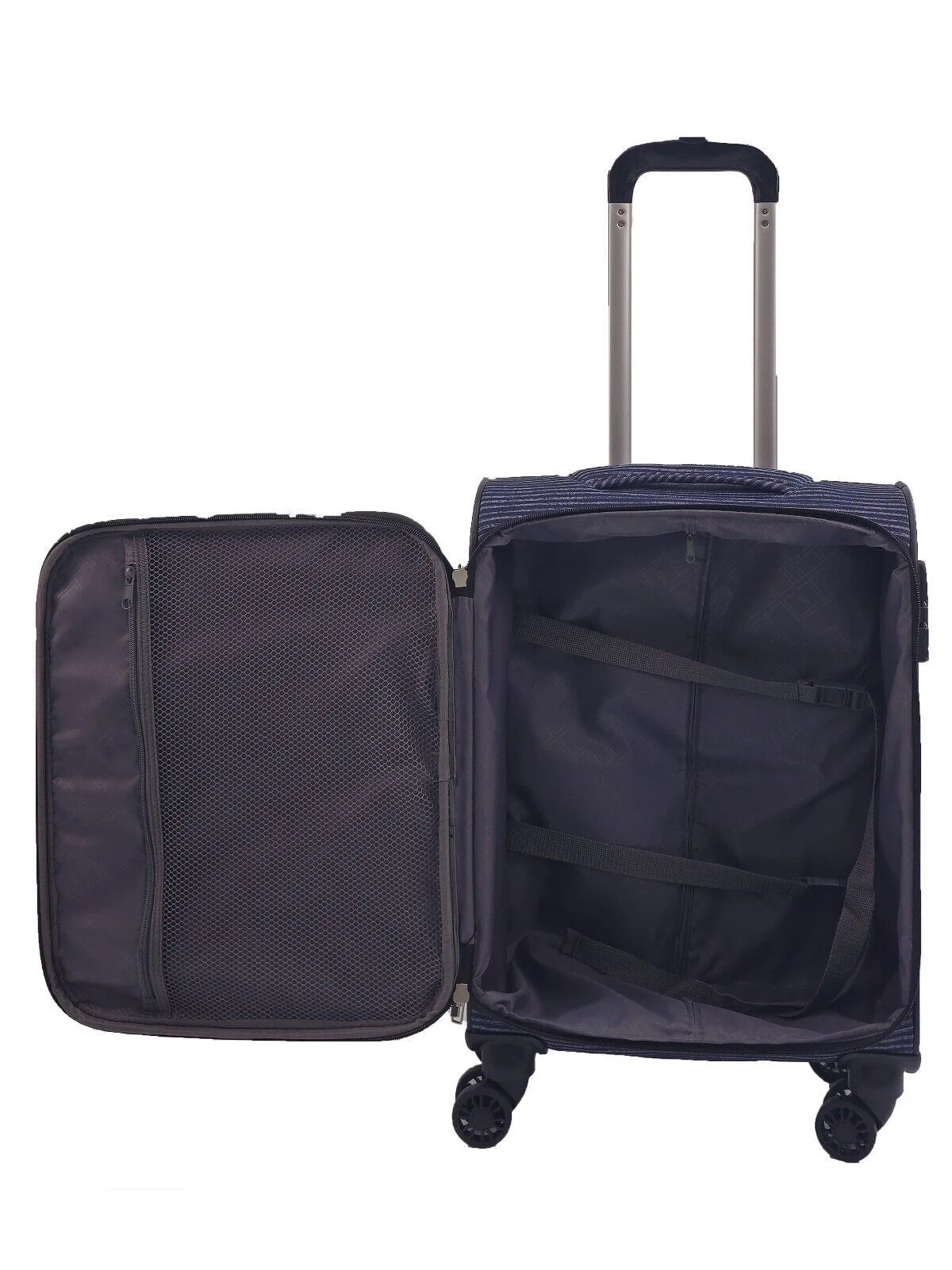 Ashbourne Cabin Soft Shell Suitcase in Lines - Image 4
