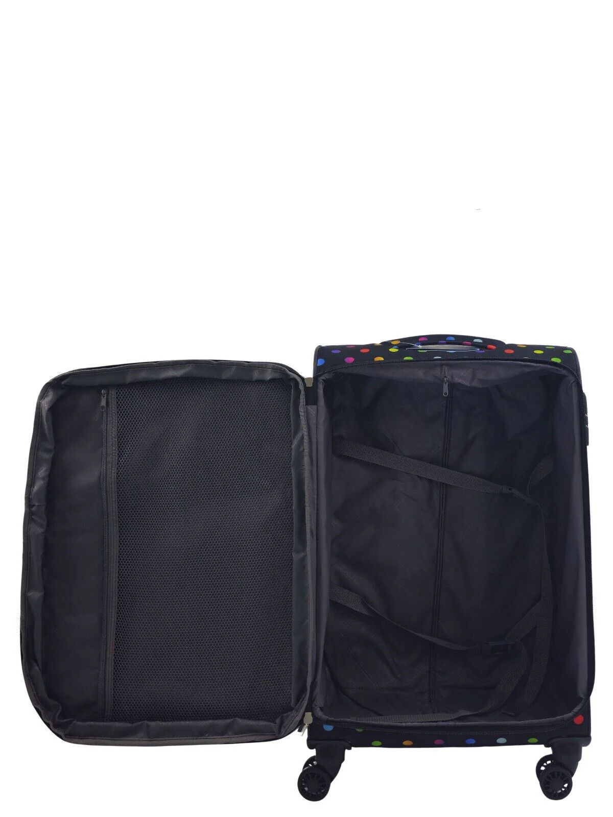 Ashbourne Medium Soft Shell Suitcase in Dots - Image 4