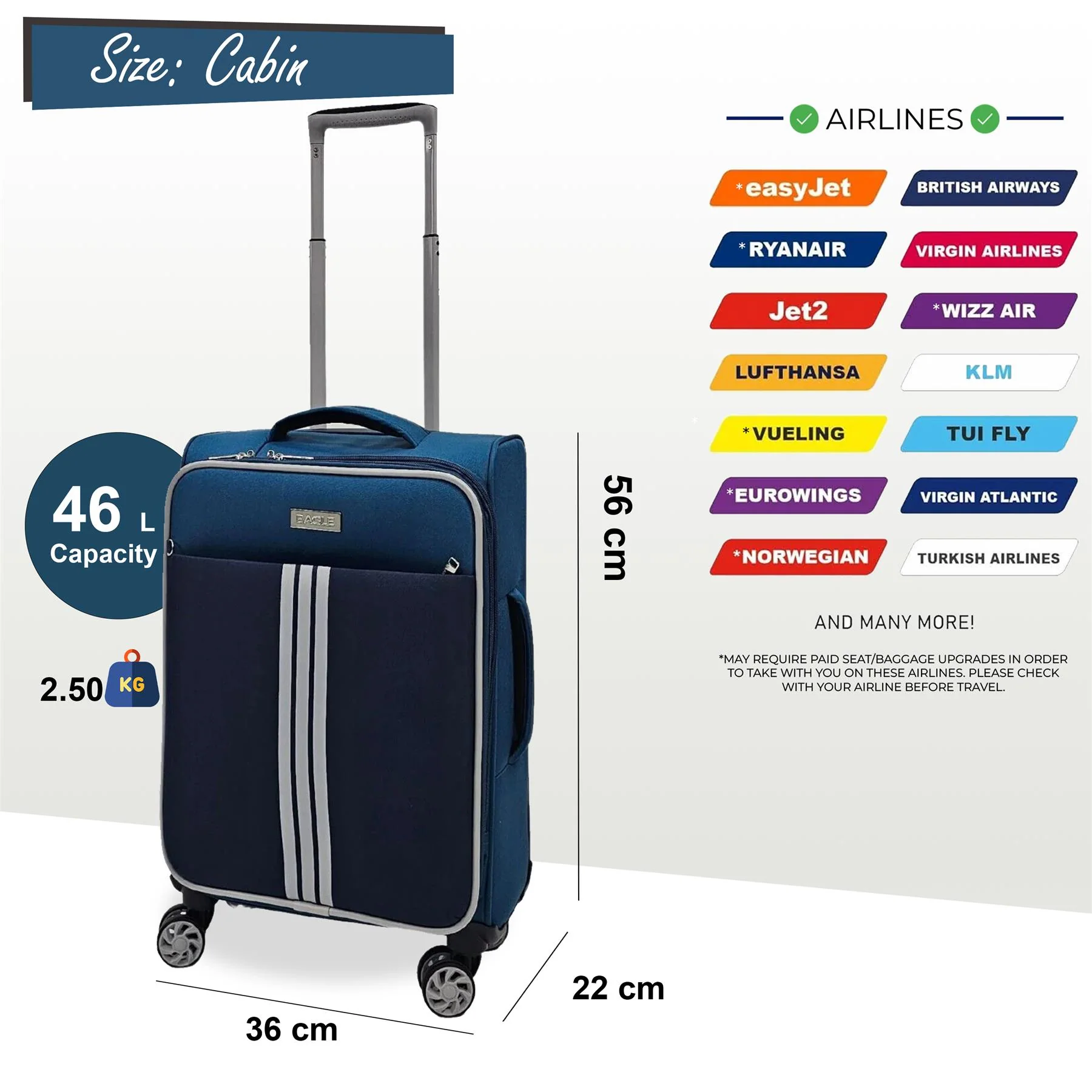 Beverley Cabin Soft Shell Suitcase in Teal - Image 6