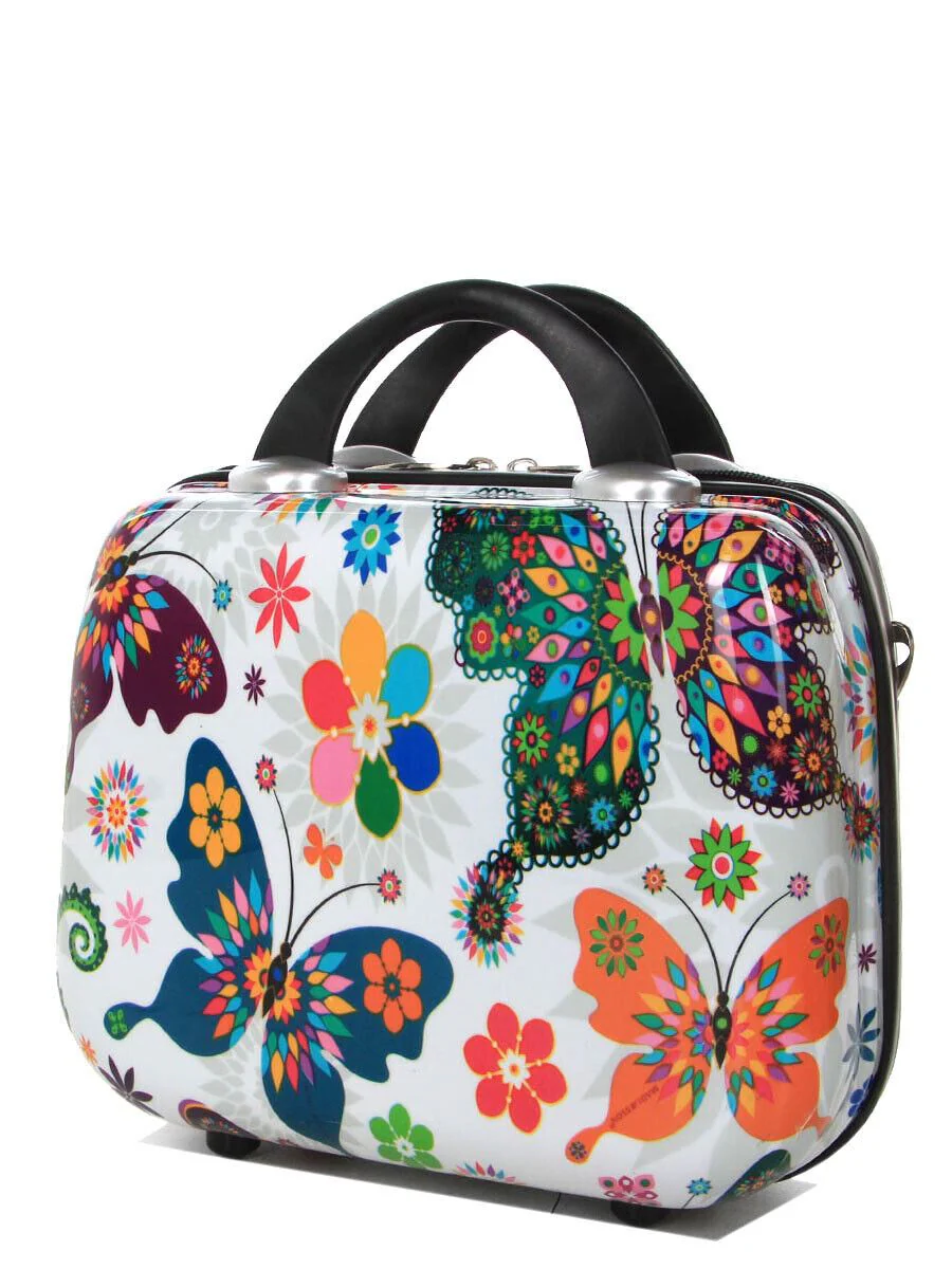 Corbridge Cosmetic Hard Shell Suitcase in Butterfly - Image 3