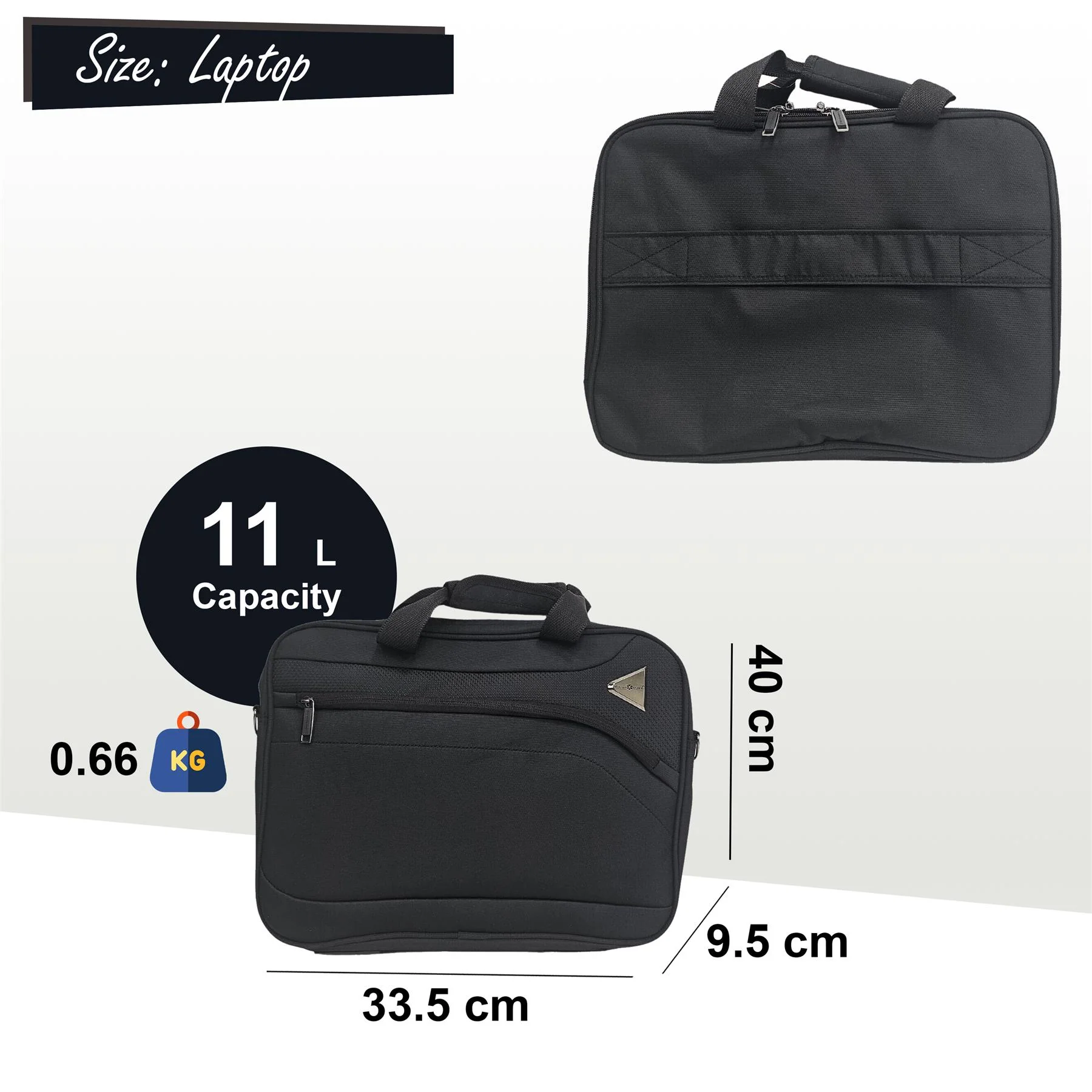 Corby Laptop Soft Shell Suitcase in Black - Image 4