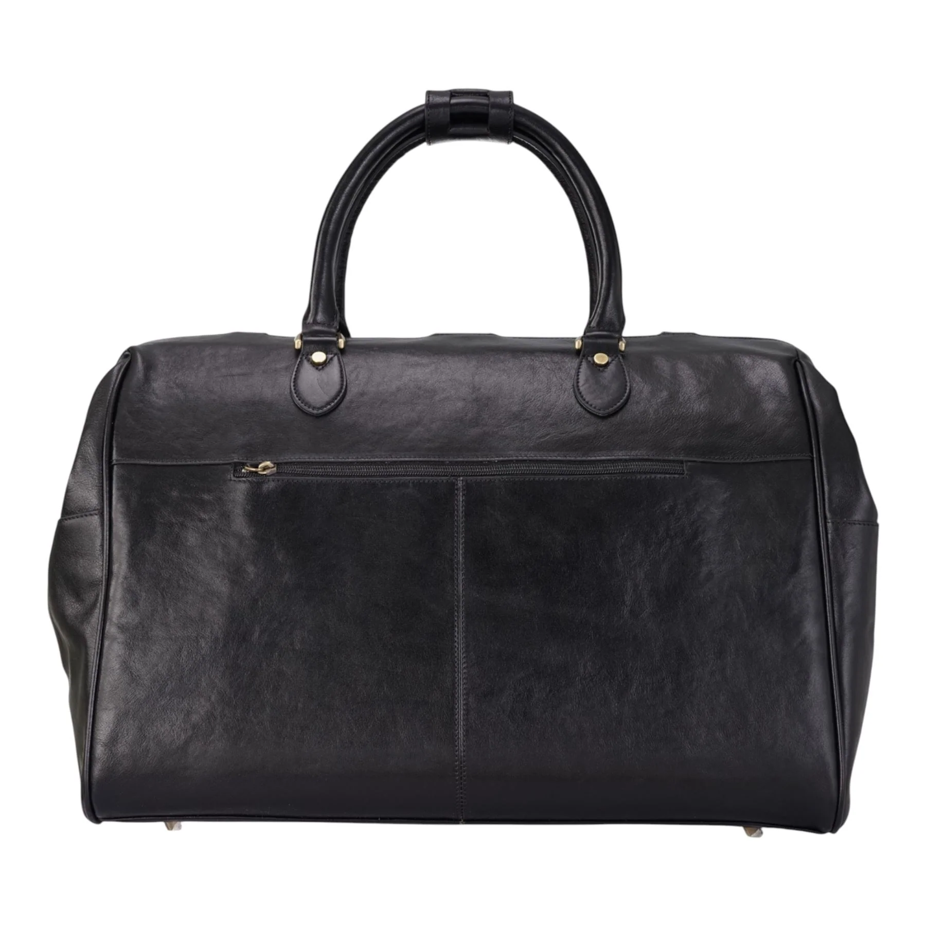 Genuine Leather Black Duffle Holdall Vintage Travel Gym Bag - Windsor - Image 4