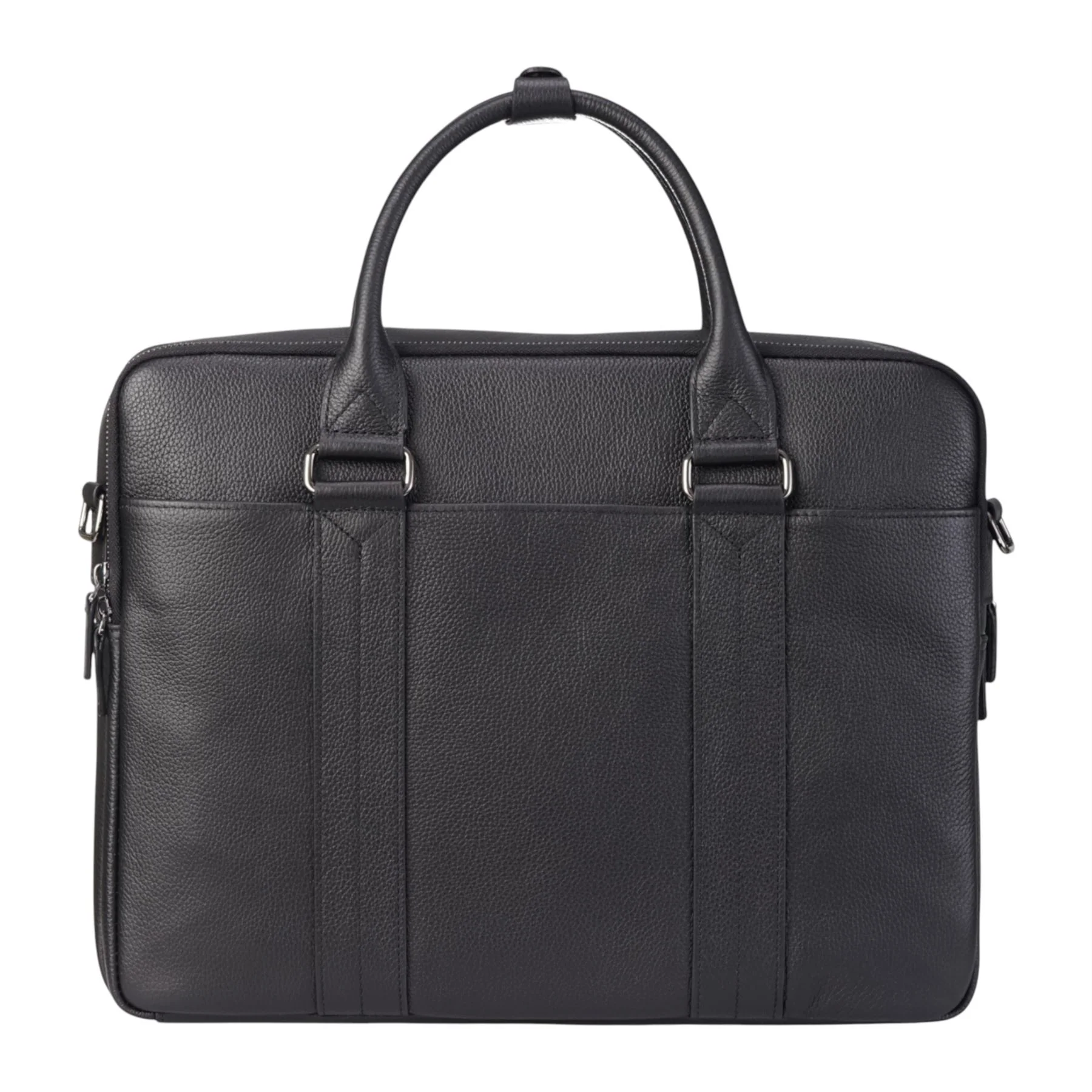Genuine Leather Black Laptop Business Briefcase Office Work Travel Bag - Sutton - Image 4