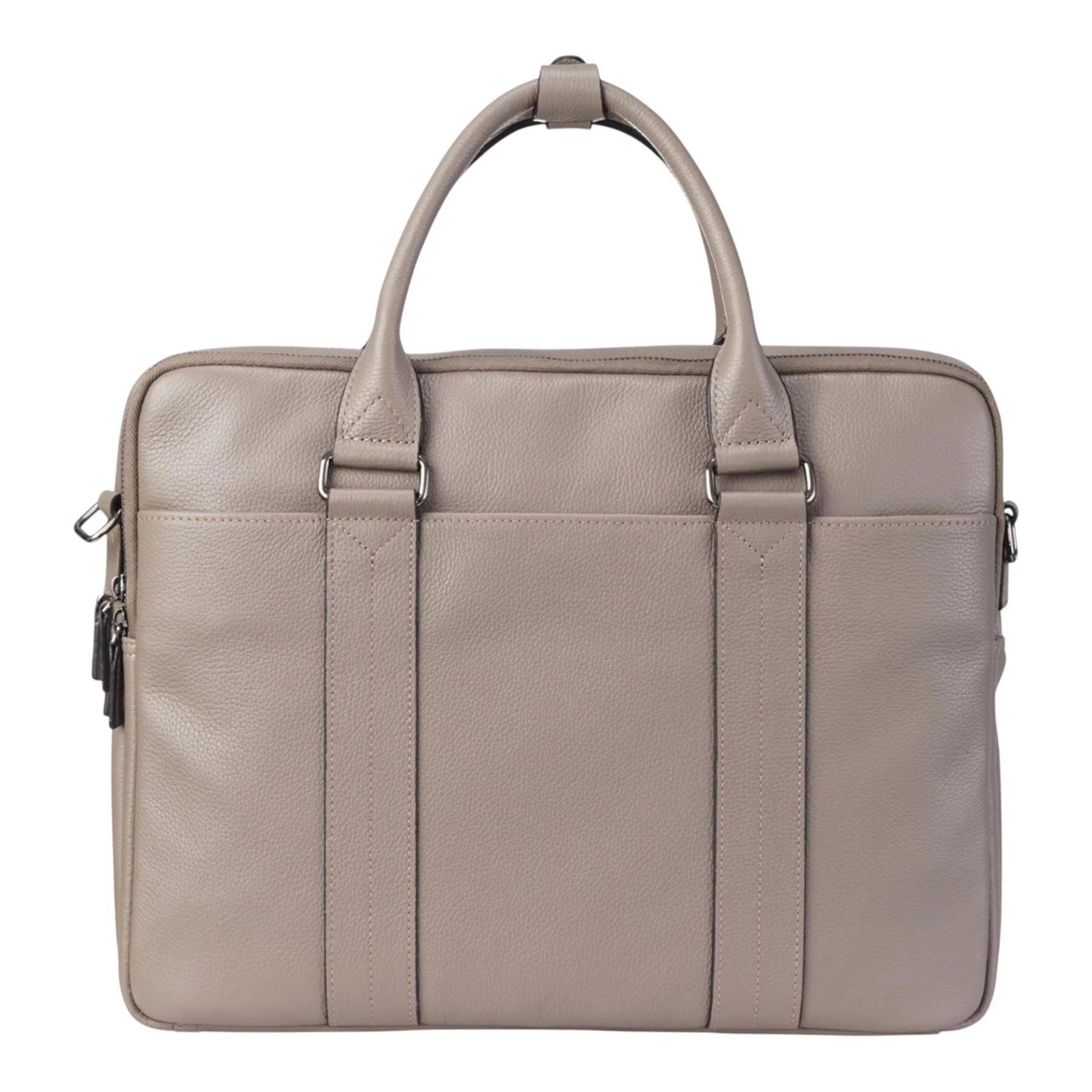 Genuine Leather Grey Laptop Business Briefcase Office Work Travel Bag - Sutton - Image 4