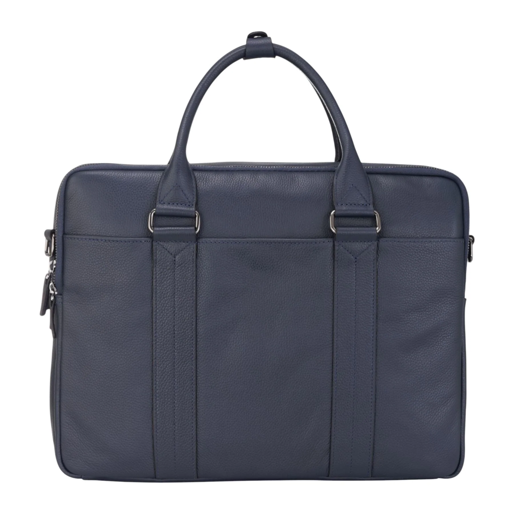 Genuine Leather Navy Laptop Business Briefcase Office Work Travel Bag - Sutton - Image 4