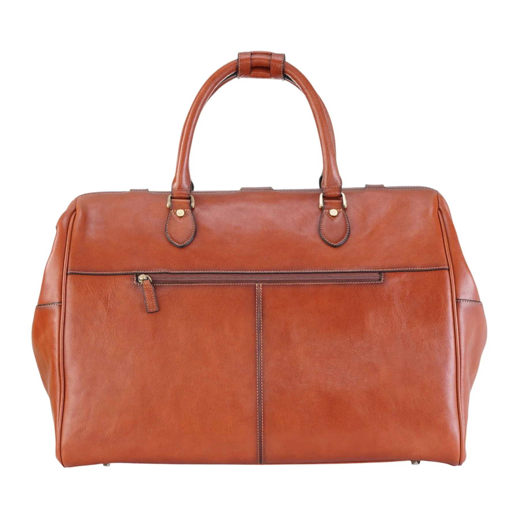 Genuine Leather Tan Duffle Holdall Vintage Travel Gym Bag - Windsor - Image 4